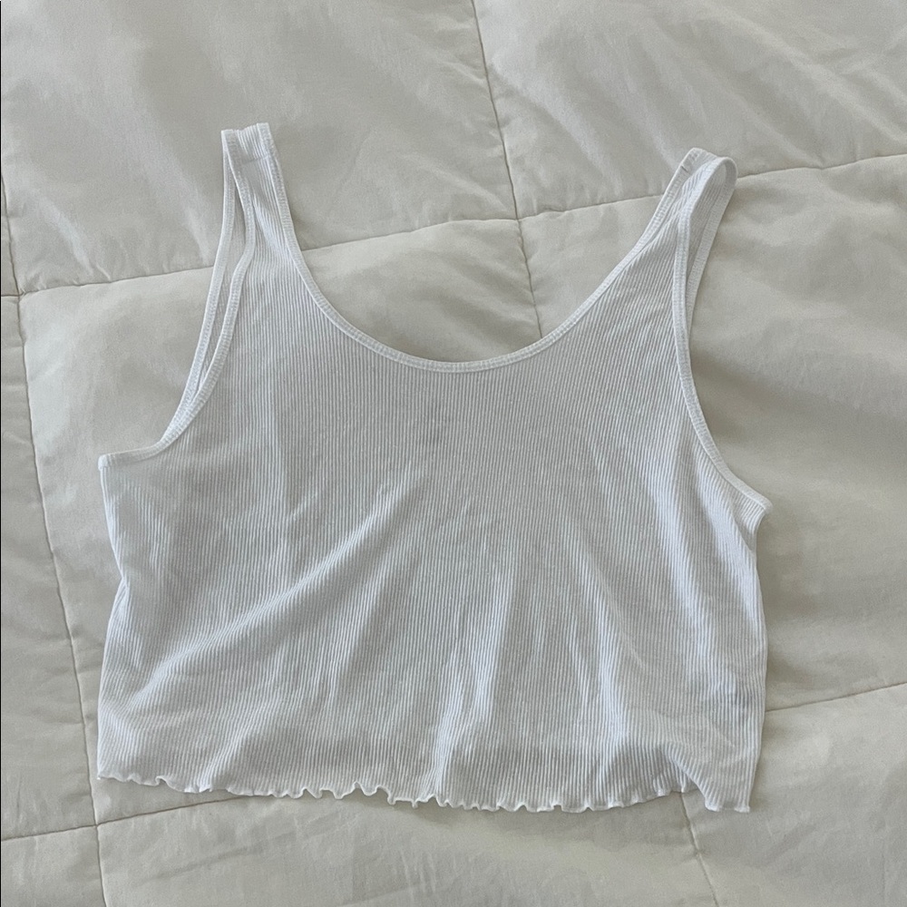 Aerie Offline low back ribbed crop tank
